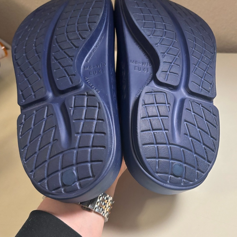 OOFOS | OOahh Sport Sandals‎ Blue Slides Sz M8/W10 - Picture 8 of 8